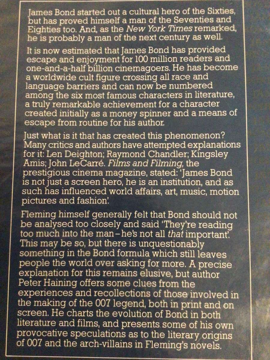 JAMES BOND A CELEBRATION By Peter Haining