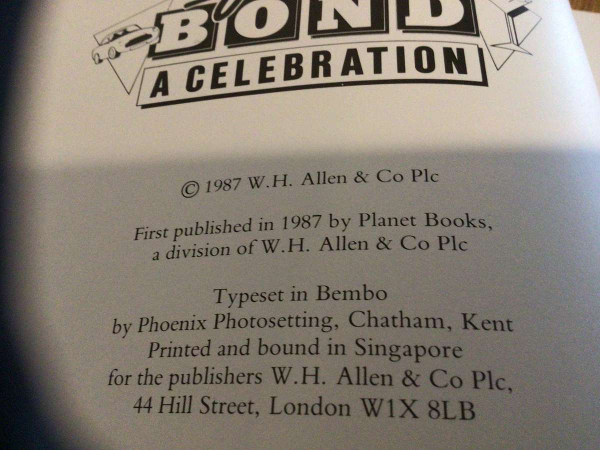 JAMES BOND A CELEBRATION By Peter Haining