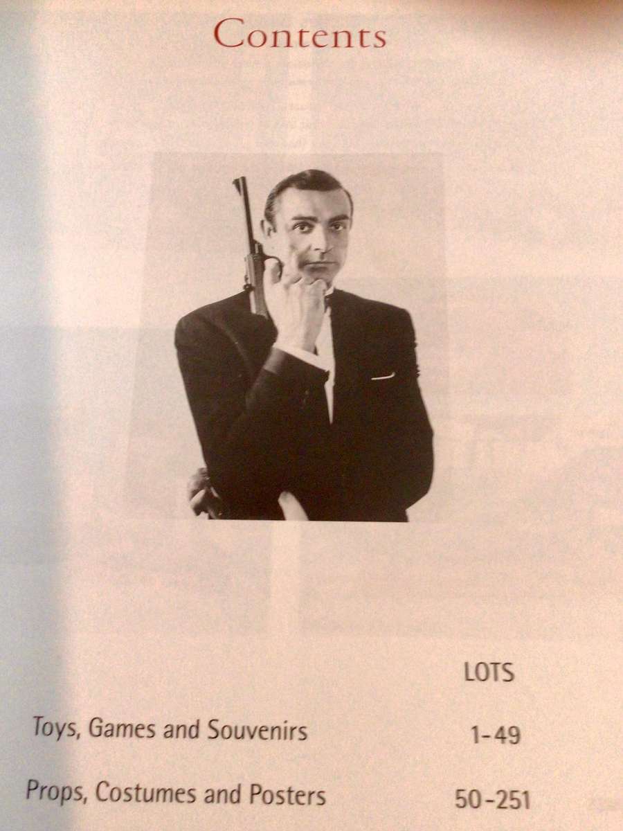 James Bond Movie Memorabilia Auction Catalogue Christies, Feb 2001