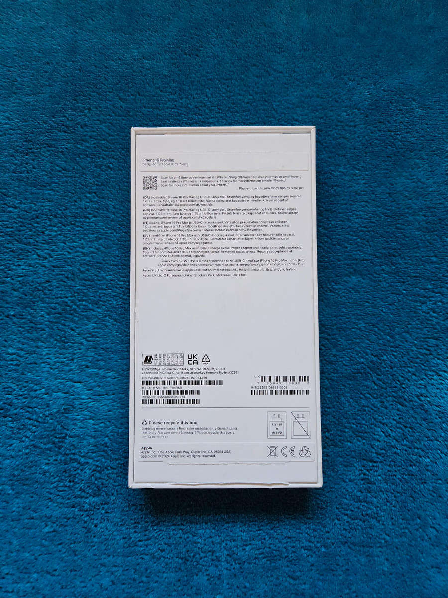 iPhone 16 Pro Max 256GB (Brand New)