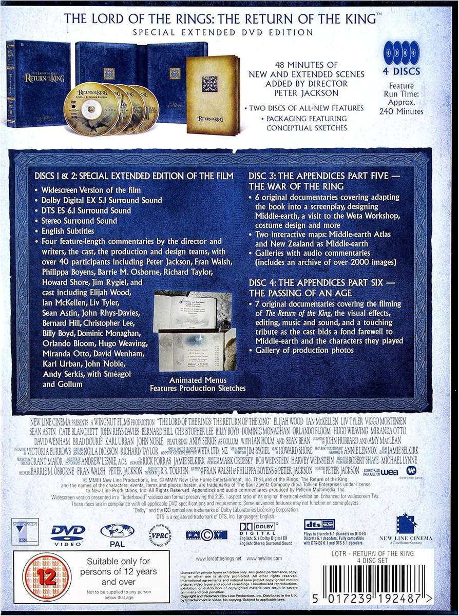 The Lord of the Rings: The Return of the King (Special Extended DVD Edition) [2002] [DVD]