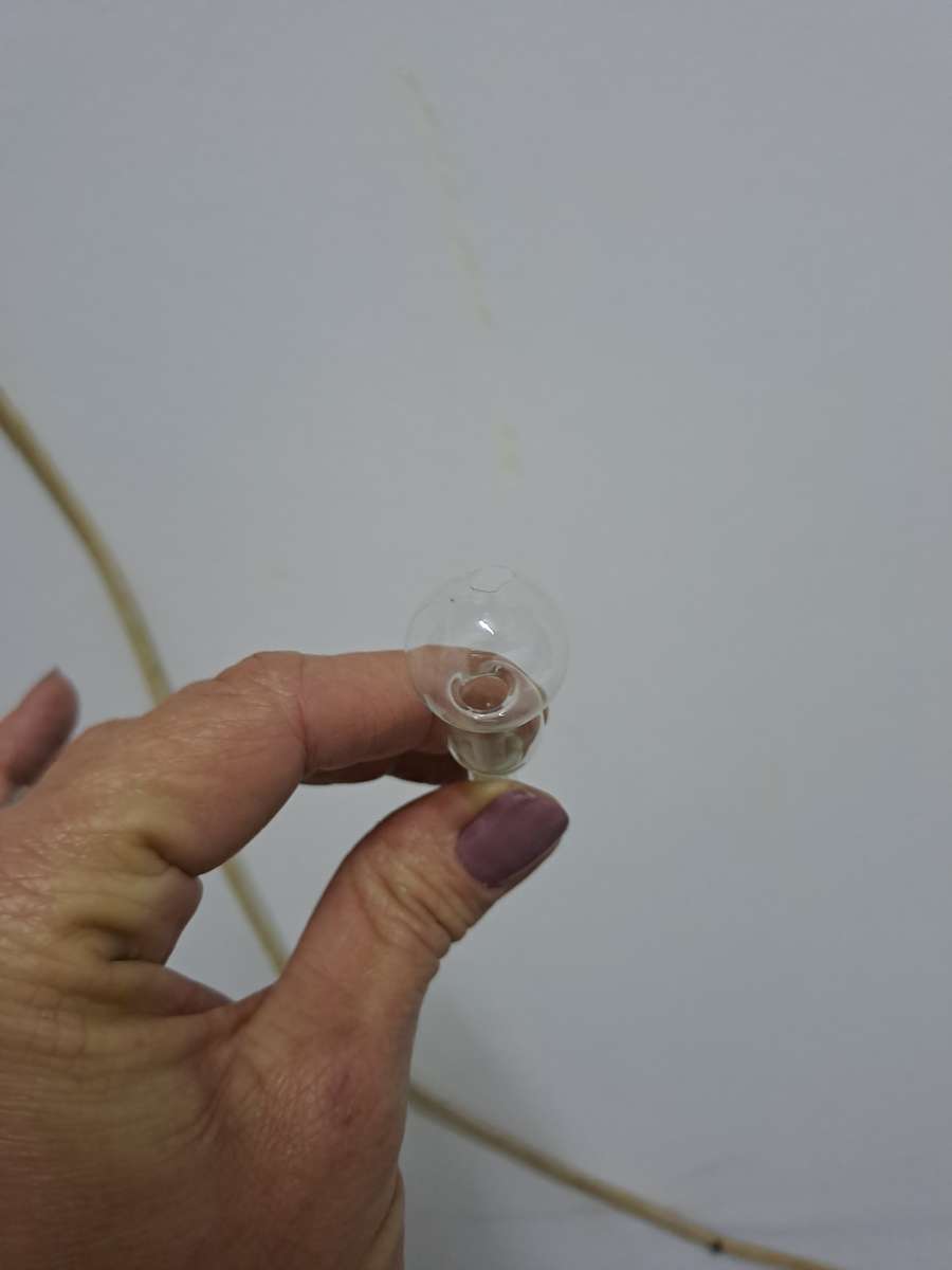 Pyrex Oil Burning Pipe / Clear Crystal Lolly