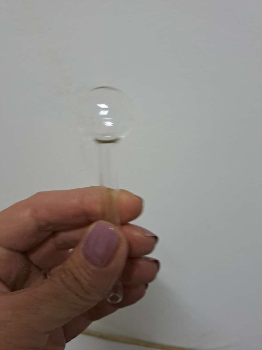 Pyrex Oil Burning Pipe / Clear Crystal Lolly