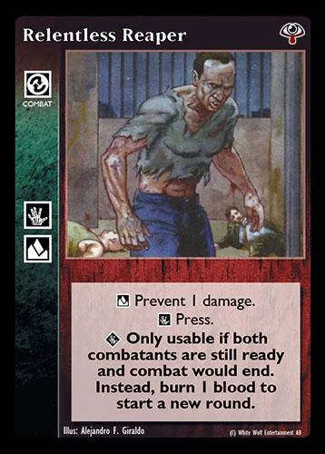 Relentless Reaper x1 Heirs to the Blood Reprint 2 HttB R2 VTES Jyhad