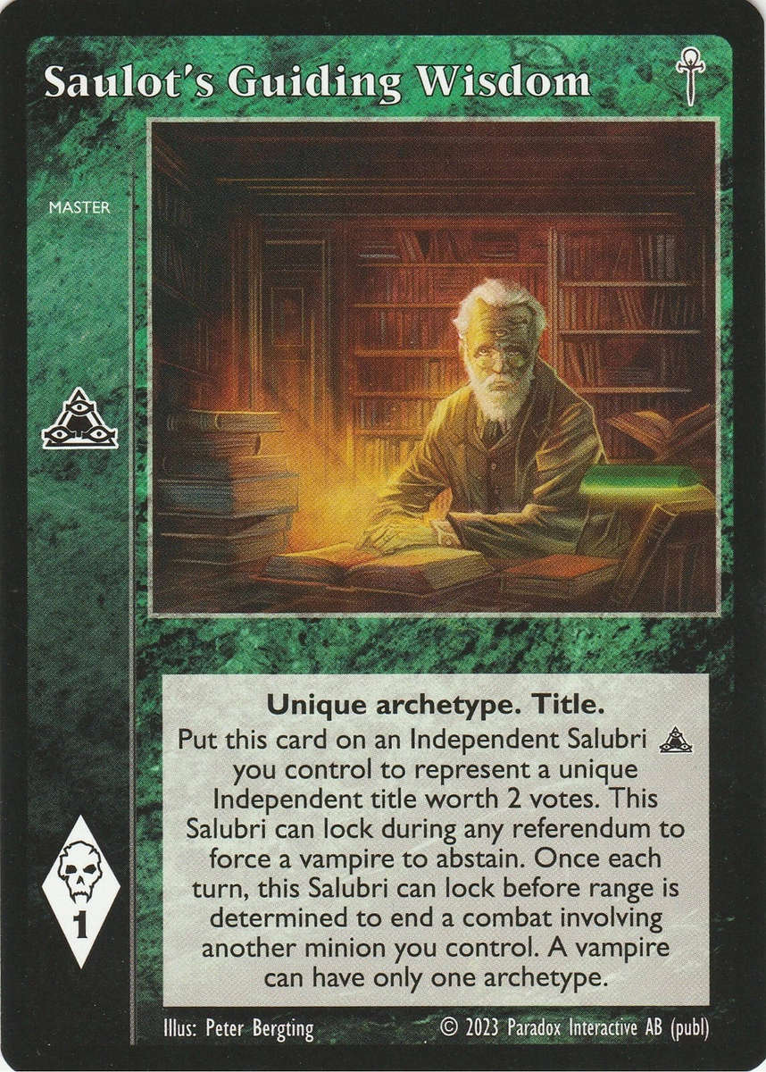 Saulot's Guiding Wisdom x1 5th Edition Jyhad VTES