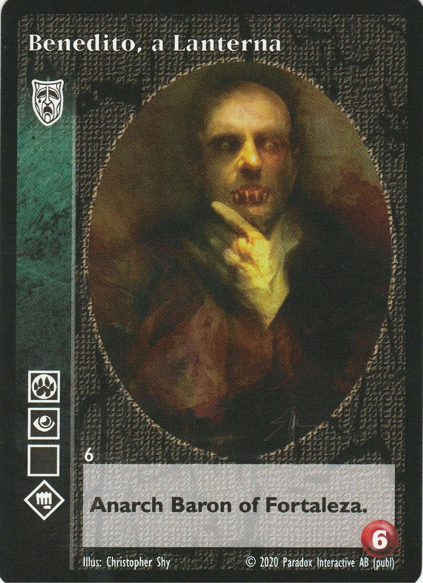 Benedito, a Lanterna x1 Nosferatu Black Chantry Barons Promo Jyhad VTES