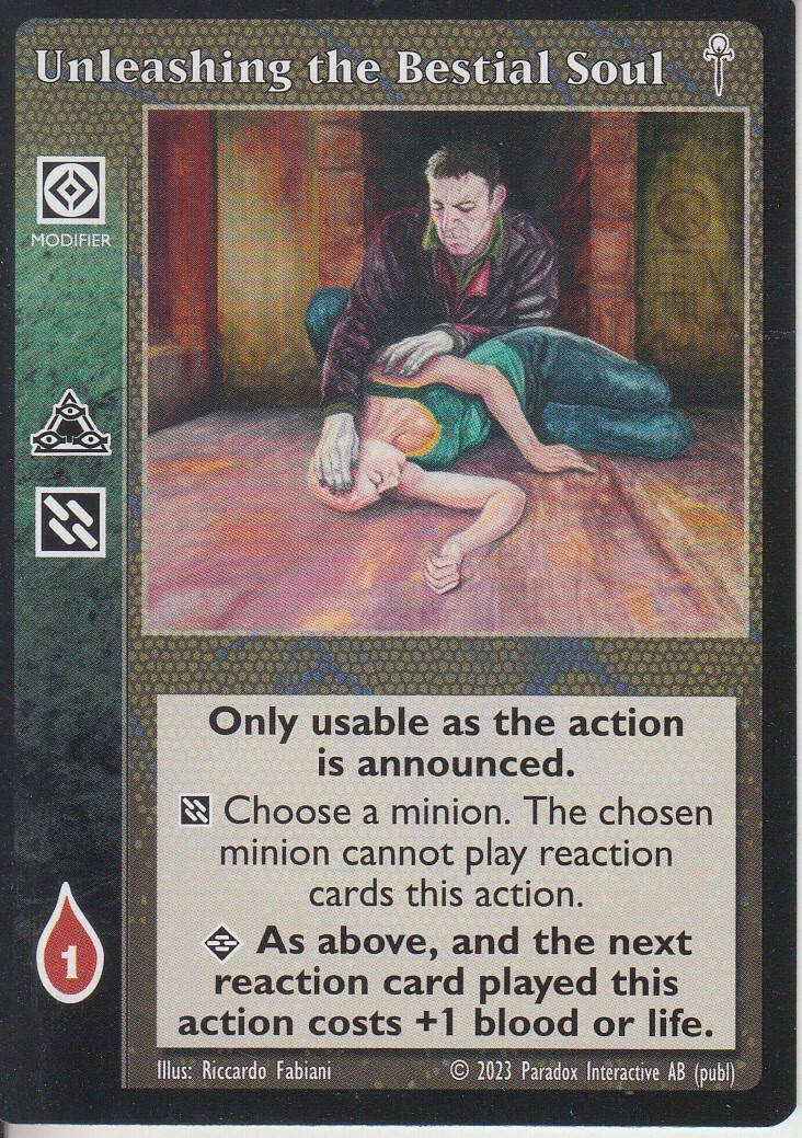 Unleashing the Bestial Soul x1 5th Edition VTES Jyhad