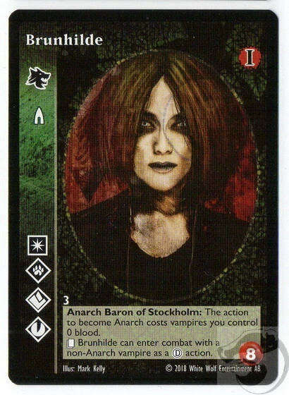 Brunhilde (ADV) x1 Gangrel Black Chantry Kickstarter The Unaligned VTES