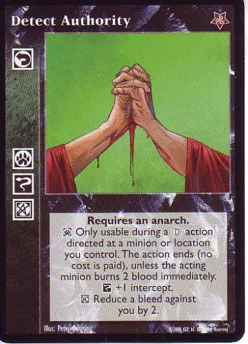 Detect Authority x1 TR Jyhad VTES