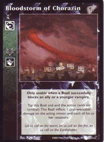 Bloodstorm of Chorazin x1 KMW Jyhad VTES
