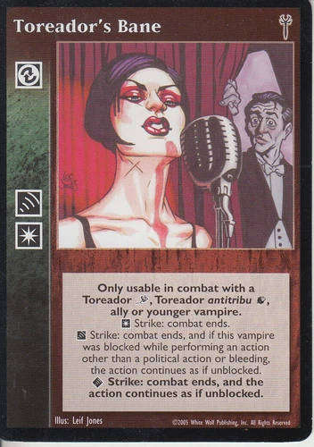Toreador's Bane x1 BL Lot A VTES Jyhad