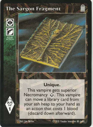 The Sargon Fragment x1 Black Chantry Reprint VTES Jyhad