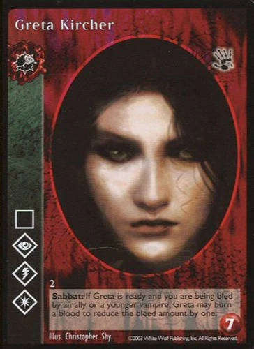 Greta Kircher x 1Toreador antitribu SW VTES Jyhad