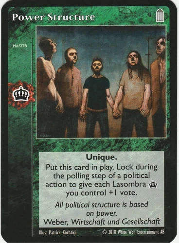 Power Structure x1 Black Chantry Reprint VTES Jyhad