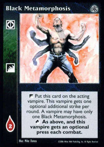 Black Metamorphosis x1 Black Chantry Reprint VTES Jyhad