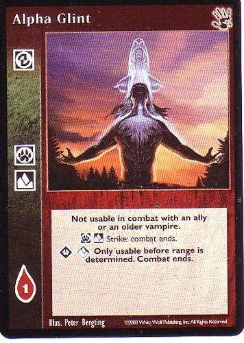 Alpha Glint x1 Black Hand V:TES VTES Vampire CCG