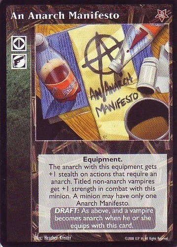 An Anarch Manifesto x1 Twilight Rebellion V:TES VTES Vampire CCG