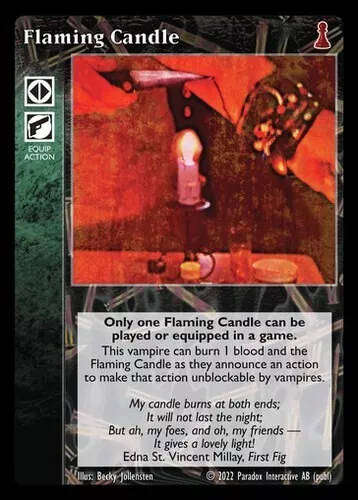 Flaming Candle x1 Black Hand V:TES VTES Vampire CCG