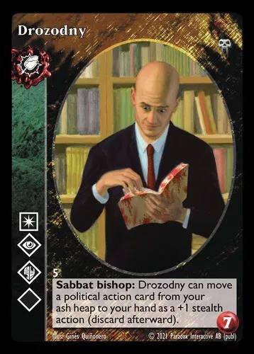 Drozodny Malkavian antitribu x1 Black Chantry Kickstarter Danse Macabre VTES