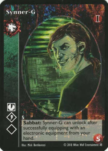 Synner-G x1 Gangrel antitribu Anthology Reprint VTES Jyhad