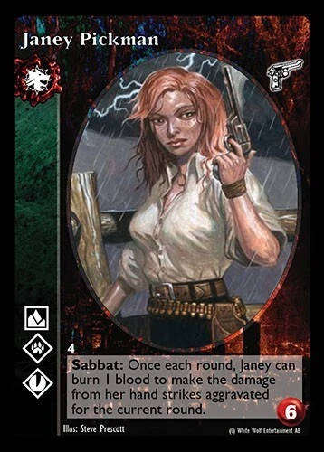 Janey Pickman x1 Gangrel antitribu KMW Jyhad VTES