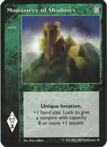 Monastery of Shadows x1 Black Chantry Reprint VTES Jyhad