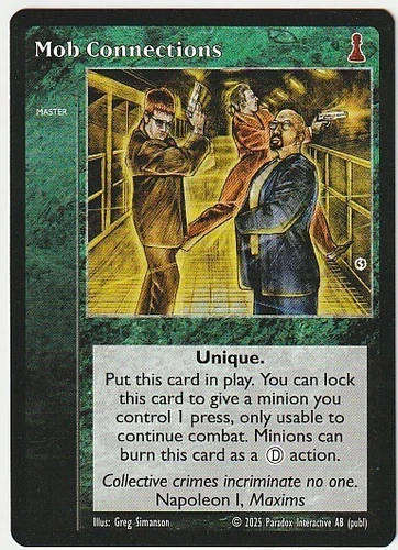 Mob Connections x1 New Blood VTES Jyhad