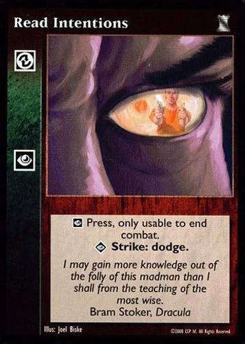 Read Intentions x1 KoT 3rd Ed CE VTES Jyhad