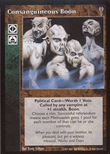 Consanguineous Boon x1 5th Edition VTES Jyhad