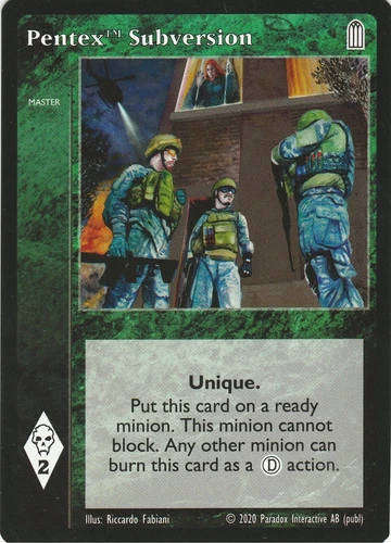 Pentex Subversion x1 5th Edition Sabbat VTES Jyhad
