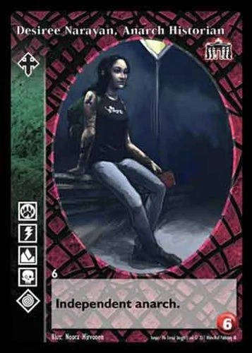 Desiree Narayan, Anarch Historian Ravnos x1 Black Chantry Kickstarter VTES