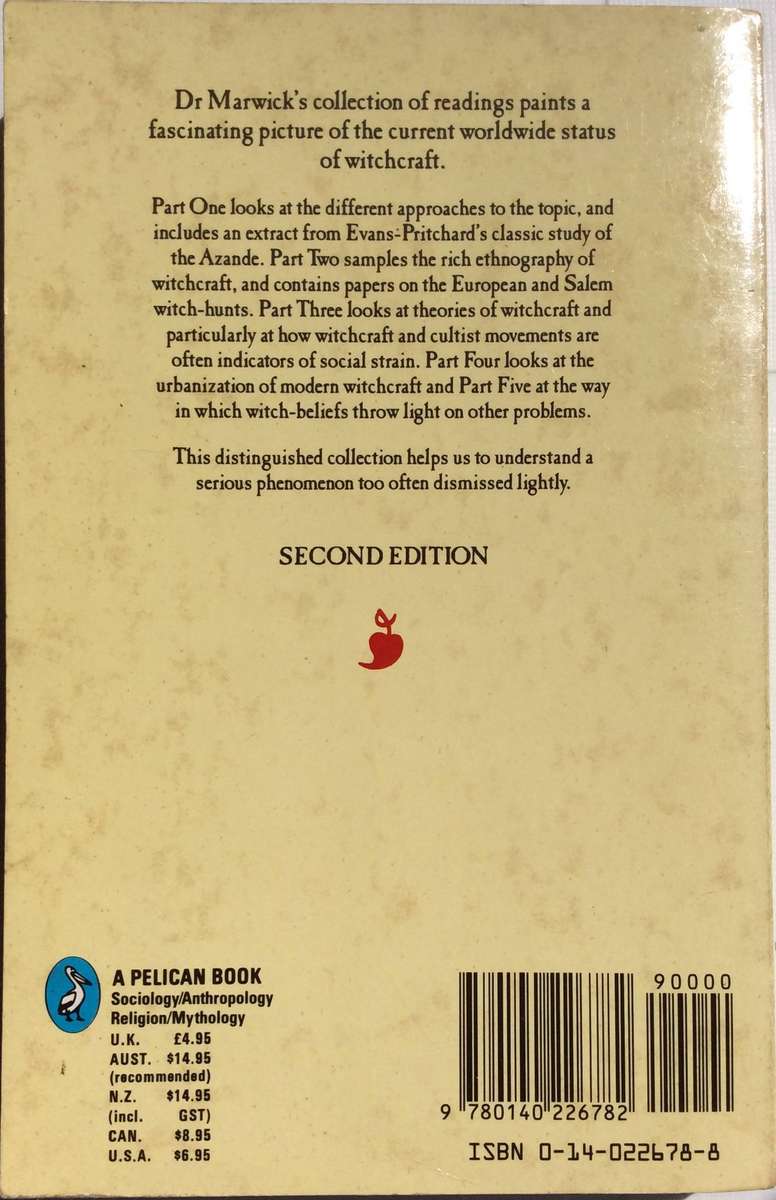 Witchcraft and Sorcery - Edited by Max Marwick