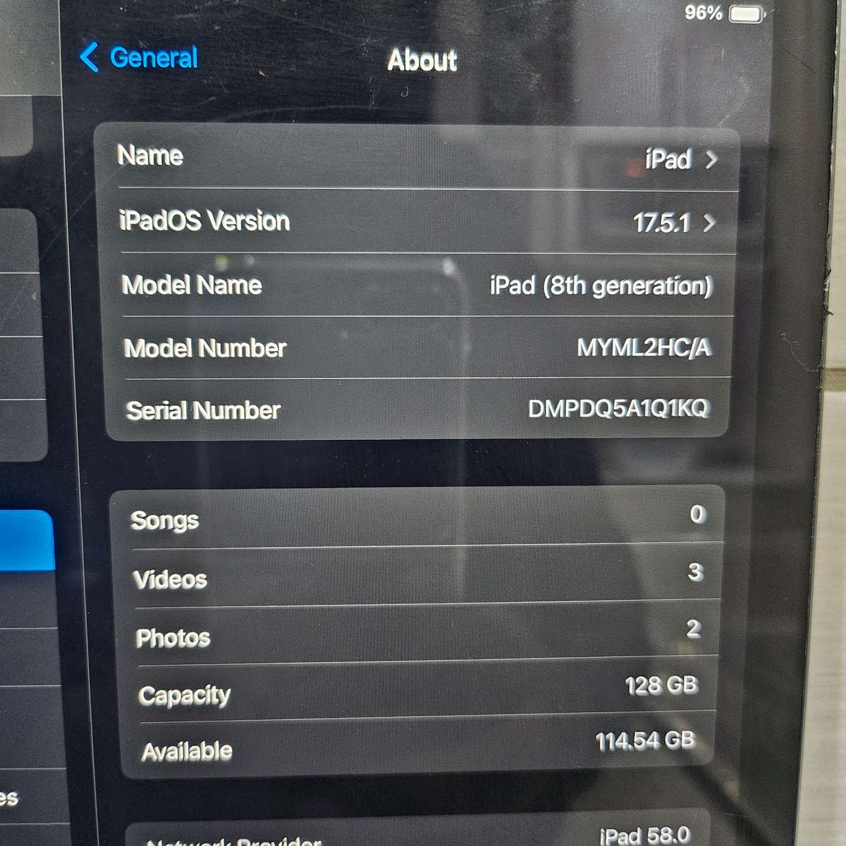 IPAD 8TH GENERATION 128GB WIFI AND CELLULAR