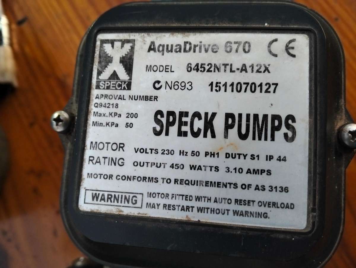 SPECK POOL PUMP -READ CAREFULLY