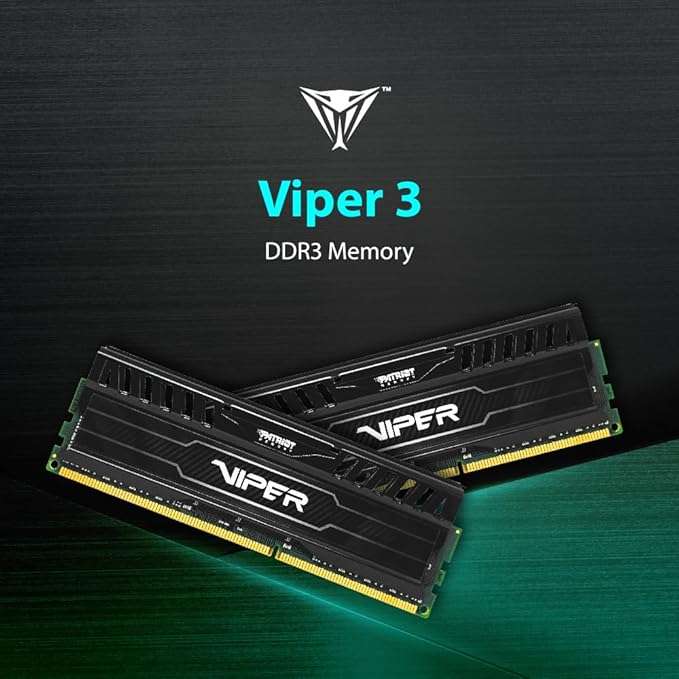 PATRIOT 16GB(2x8GB) Viper III DDR3 1866MHz (PC3 15000) CL10 Desktop Memory with Black Mamba Heatsink