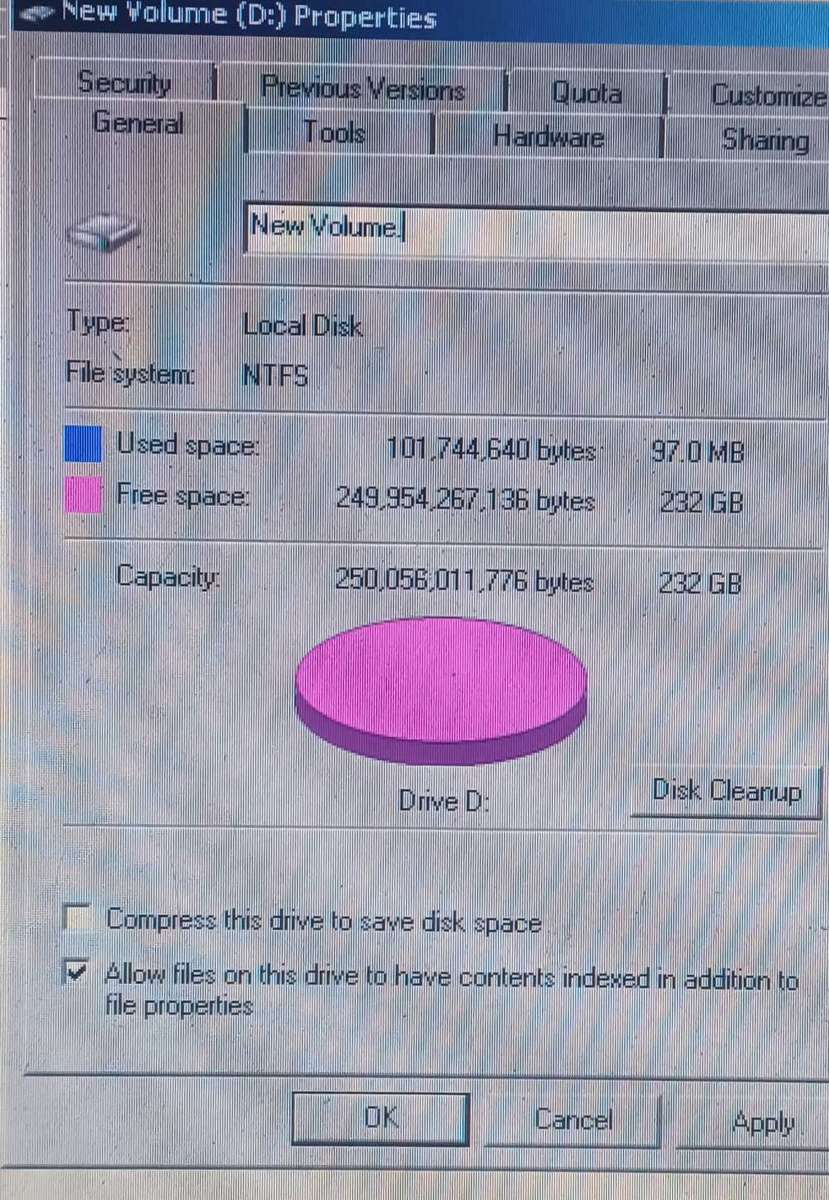 250GB Seagate Hard Drive