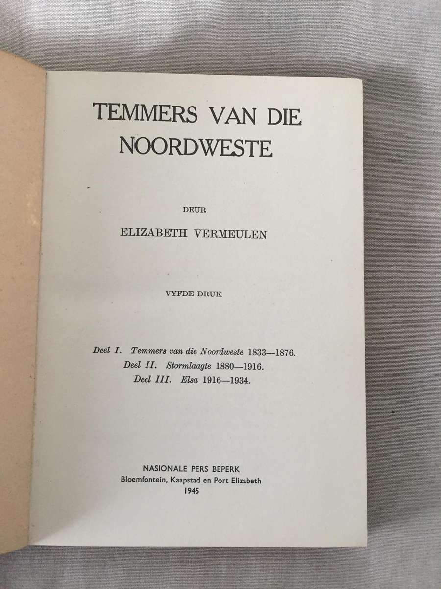 Temmers van die Noordweste - Elizabeth Vermeulen
