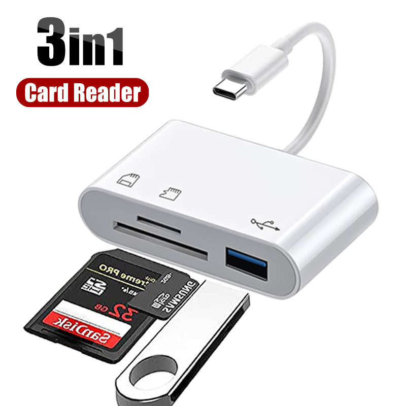 Typc c to usb with micro sd and sd card reader