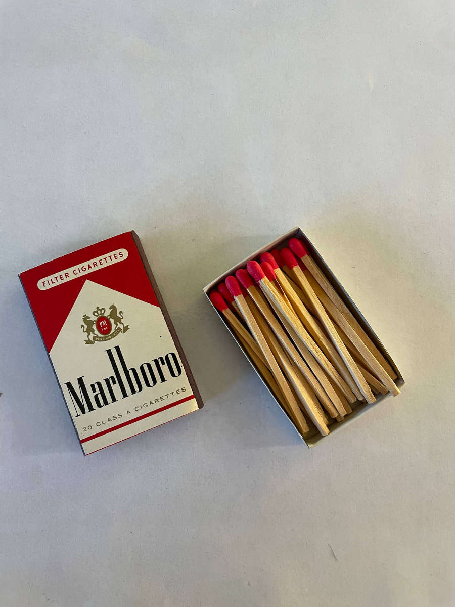 Vintage Marlboro matchbox - Vintage Cigarette Matchbook Collectible