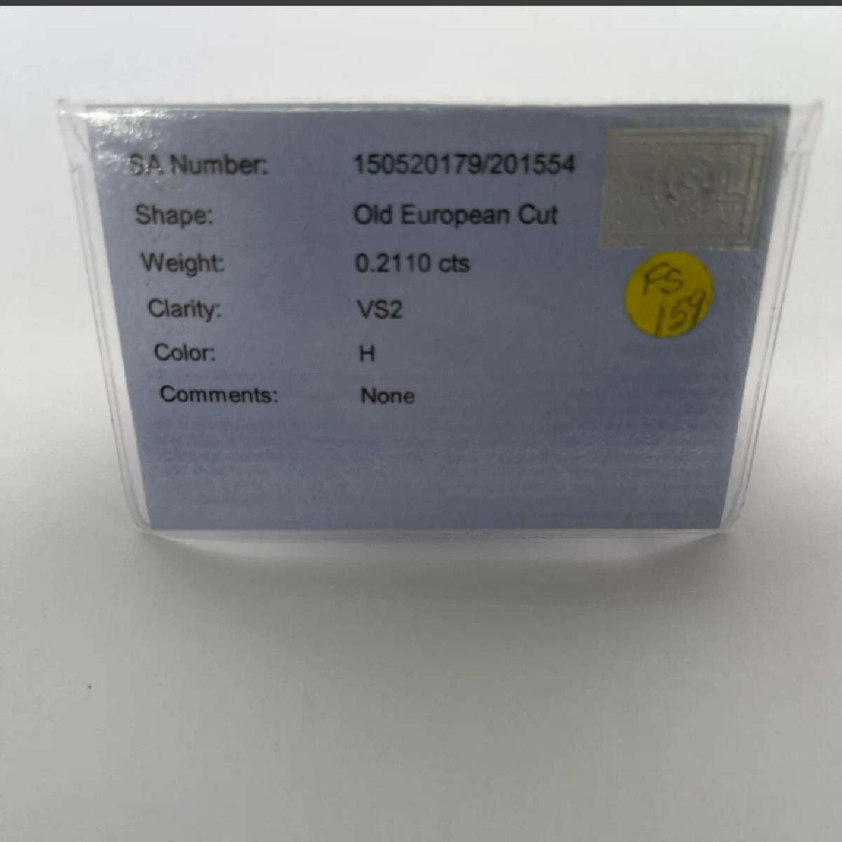 18CT White Gold 0.2110 CT Diamond Solitaire Cut Ring(US6/UKL) - Evaluation  R 23 000