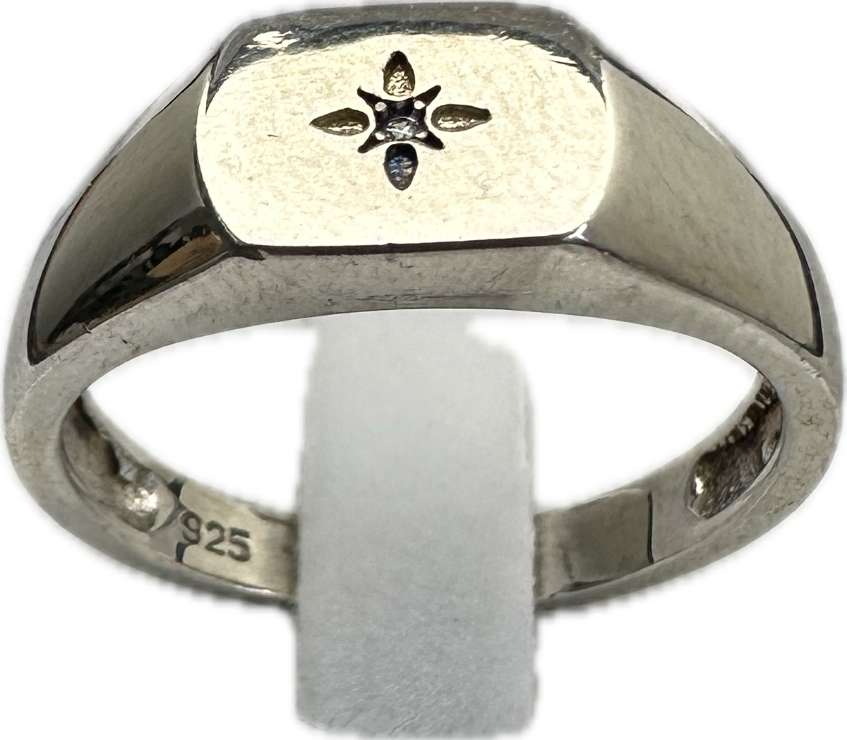 Silver Gents Cubic Ring - 4.32 Grams