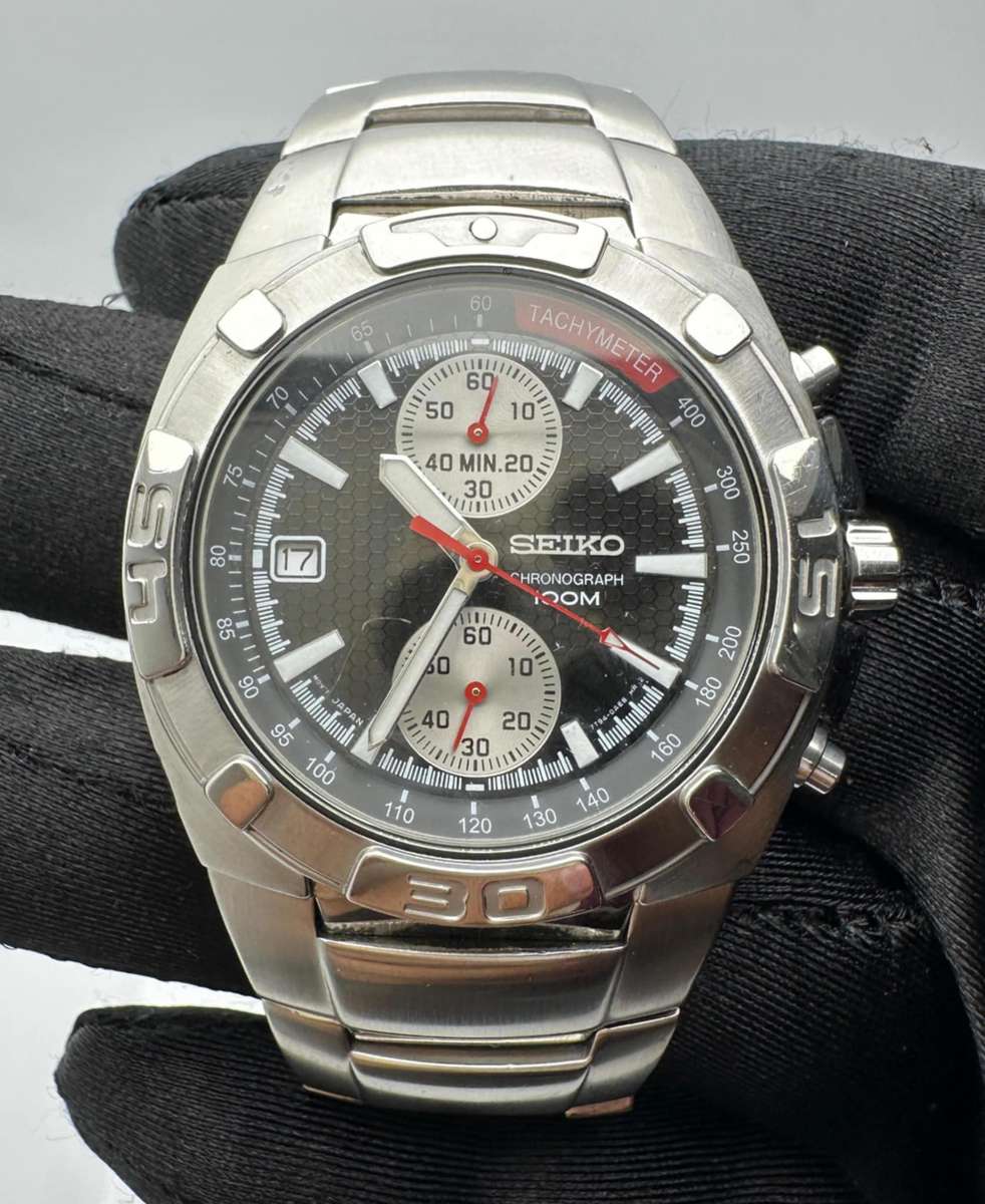 Seiko Chronograph Tachymeter 100M  Mens Watch