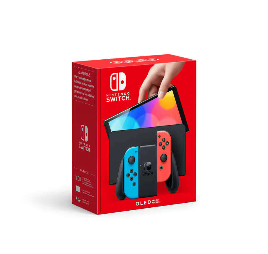 Nintendo Switch OLED 64GB Neon Red and Neon Blue