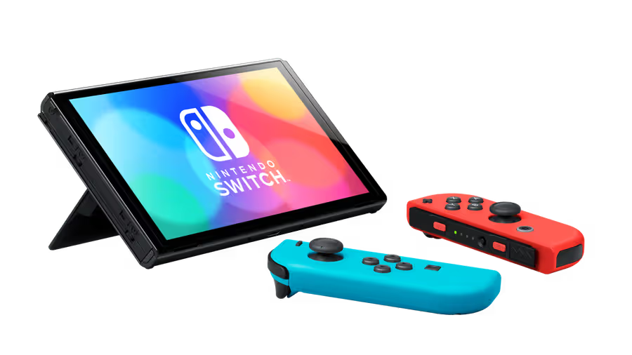 Nintendo Switch OLED 64GB Neon Red and Neon Blue