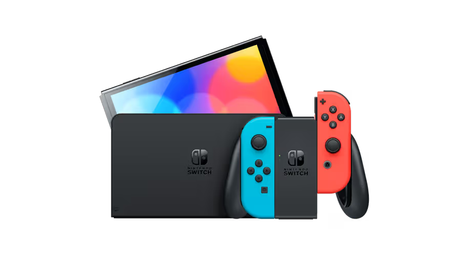 Nintendo Switch OLED 64GB Neon Red and Neon Blue