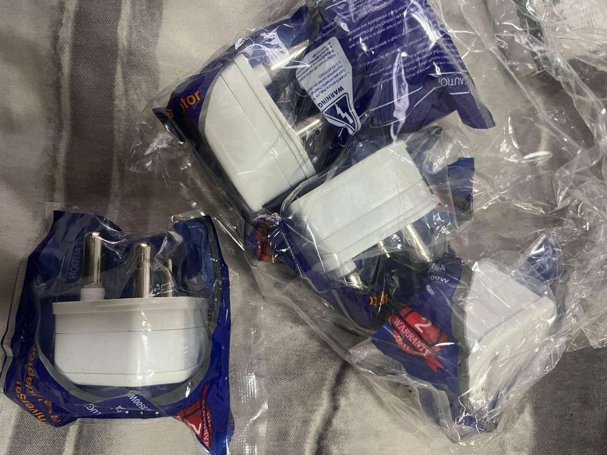 SA to Europe Plug Adapter x5  Bids Per Item