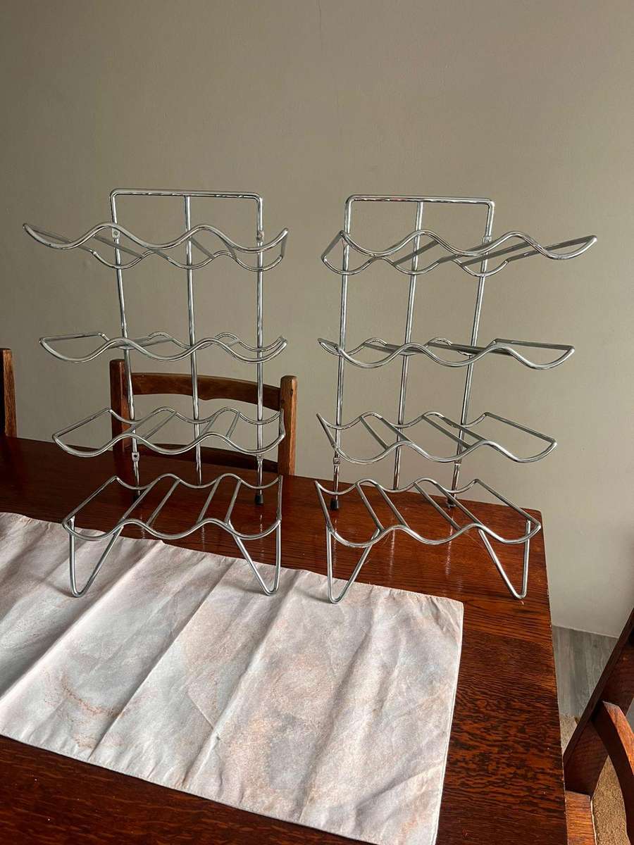 Heavy & Solid Metal Wine Holder  Holds 12 Bottles  Wall Mount or Freestanding