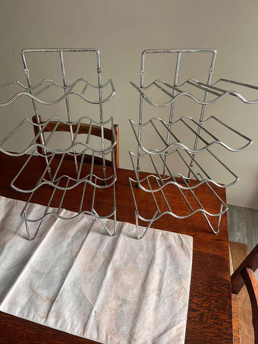 Heavy & Solid Metal Wine Holder  Holds 12 Bottles  Wall Mount or Freestanding