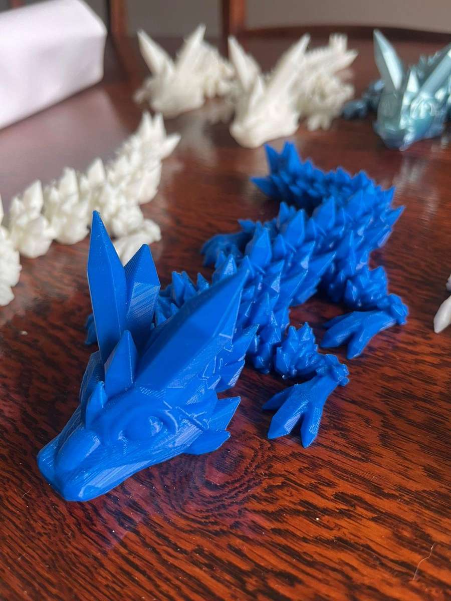 Crystal Dragons  Colorful & Dual-Color Prints  Great for Kids, Decor & Gifts