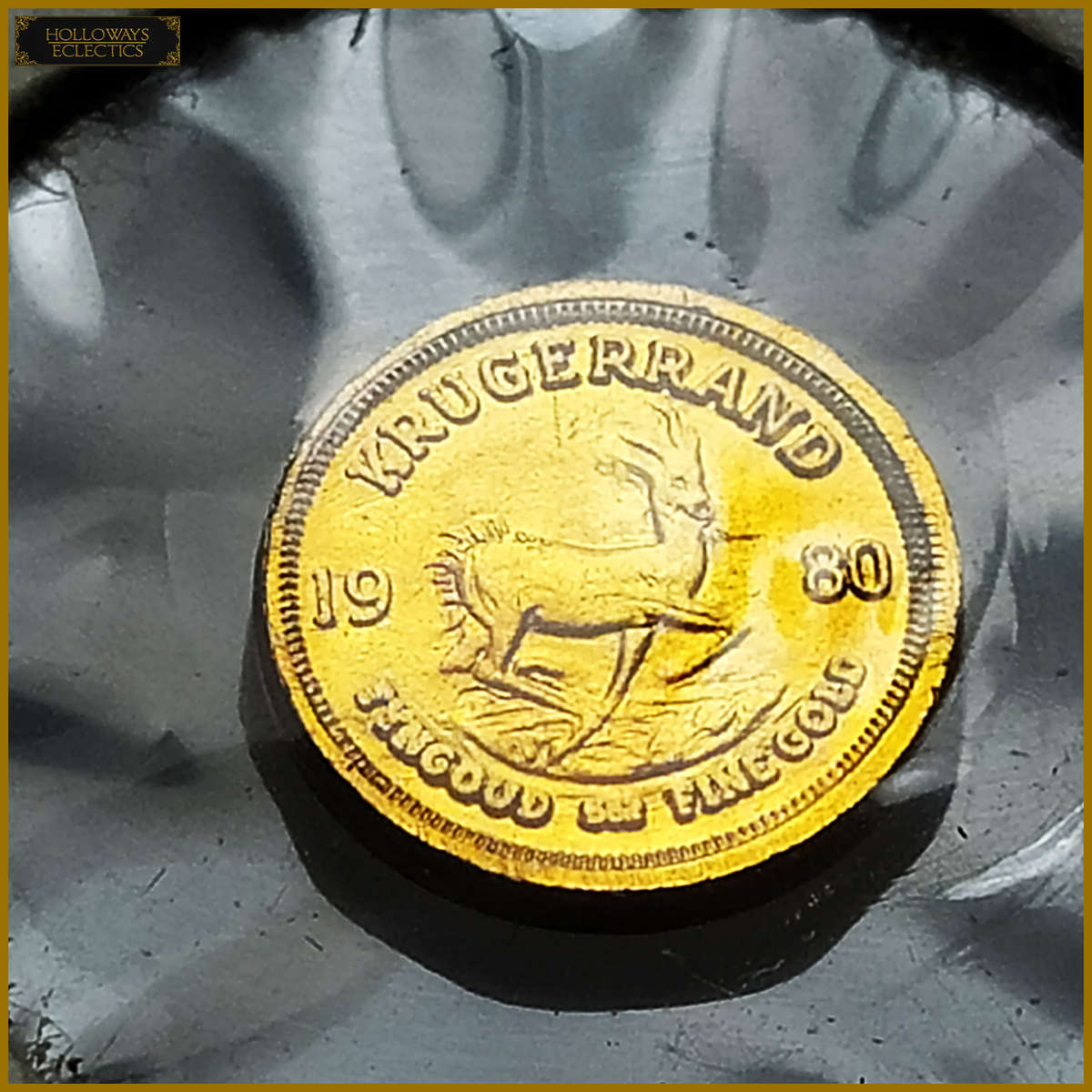 1980 Miniature 14k Gold Kruger Rand Coin